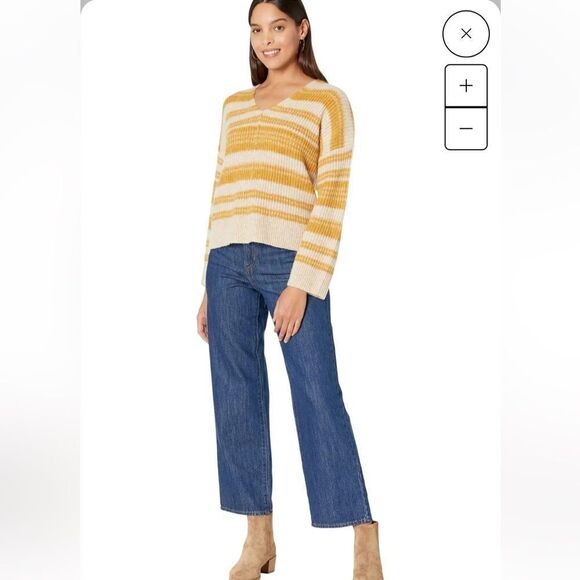 MADEWELL Space Dye Juniper V-Neck Pullover Sweater size M - Picture 2 of 9